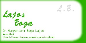 lajos boga business card